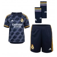 Real Madrid Antonio Rudiger #22 Bortedraktsett Barn 2023-24 Kortermet (+ Korte bukser)